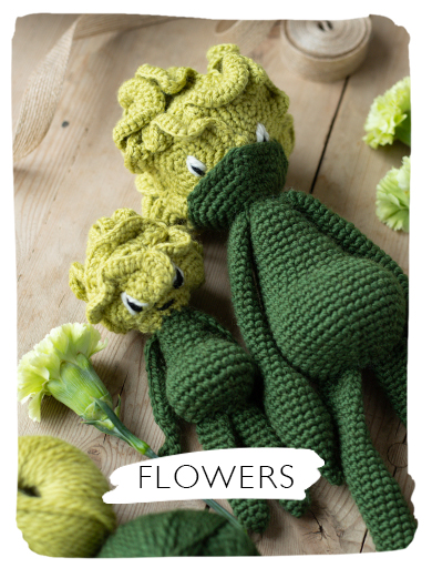 crochet flower kits from TOFT
